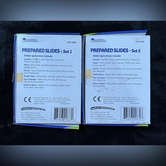 Prepared Slides For Microscope Combo Sets 1 & 2 Total Of 48 Specimen - Picture 2 of 2